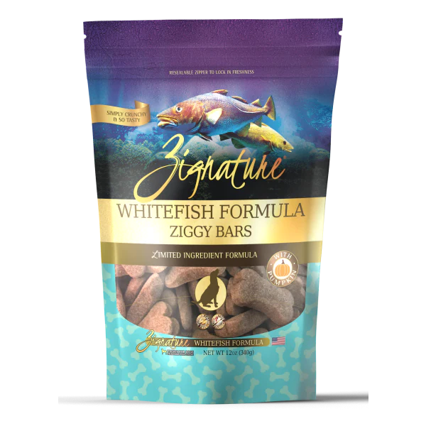 Zignature Whitefish Formula Biscuit Dog Treat 12oz - Image 1