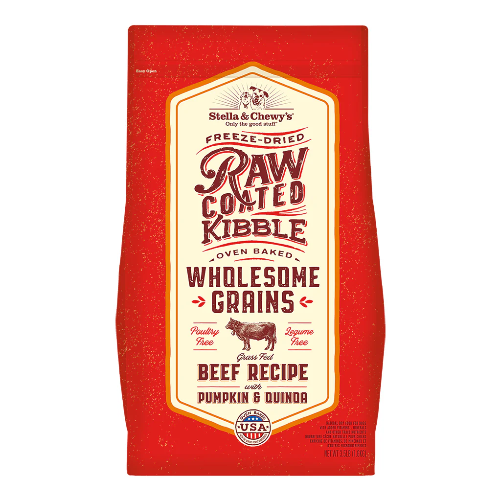 Stella & Chewy’s 3.5 lbs Dog Raw Coated Kibble Wholesome Grains Beef