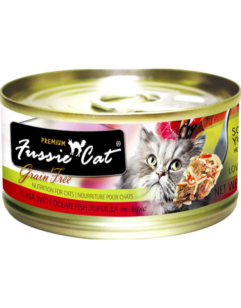 Fussie Cat 5.5 oz Grain Free Tuna with Ocean Cat Food - Image 1