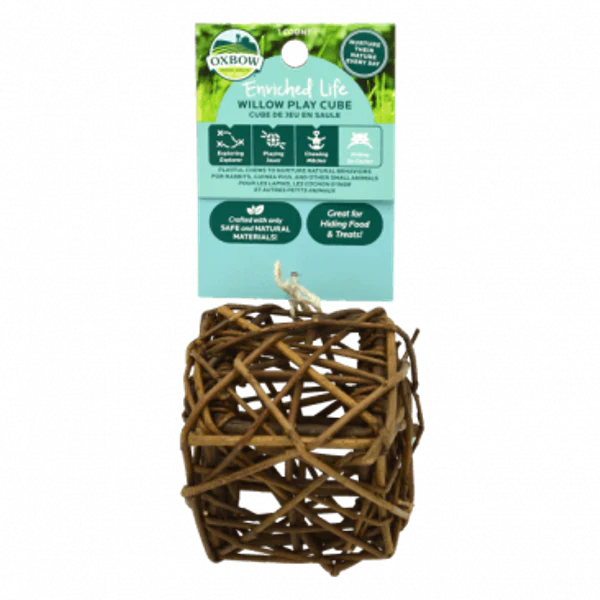 Oxbow Willow Play Cube for Small Animals - Image 1