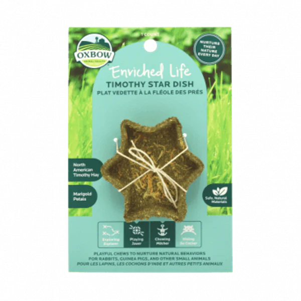 Oxbow Timothy Star Dish for Small Animals - Image 1