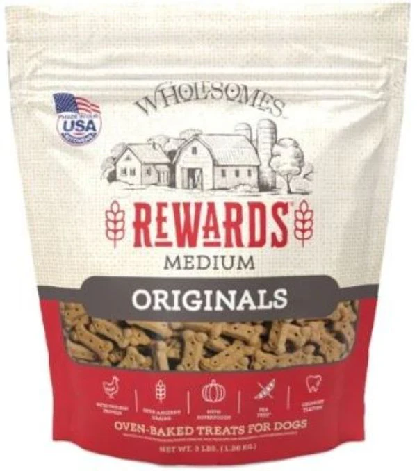Wholesome 3 lbs Originals Golden Biscuit Dog Treats, Medium - Image 1