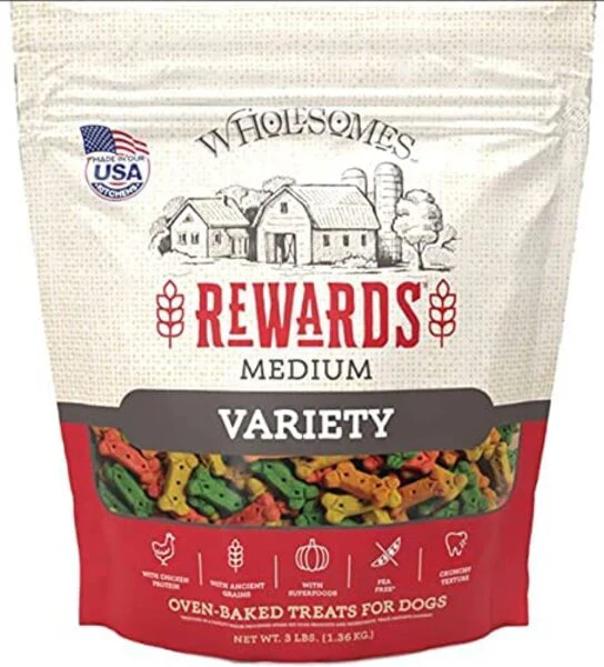 Wholesome 3 lbs Rewards Variety Biscuits Pet Food - Image 1