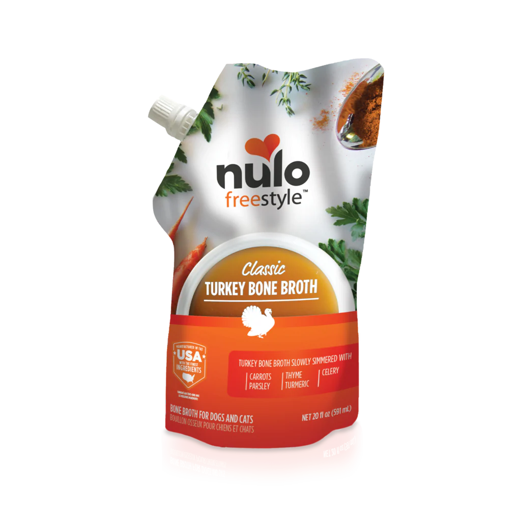 Nulo Freestyle 66102615 20 oz Grain Free Turkey Bone Broth for Dogs & Cats - Image 1