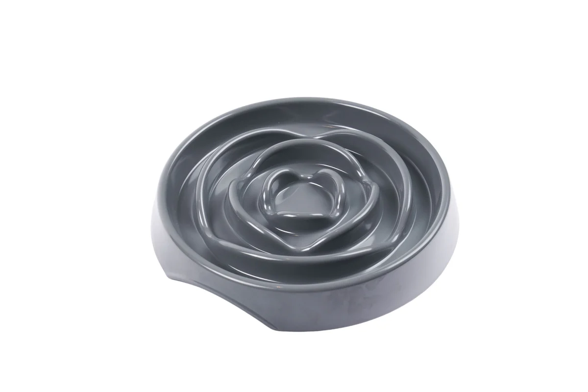 Messy Mutt 1.75 Cups Slow Feeder for Dogs & Cats  Gray - Image 1