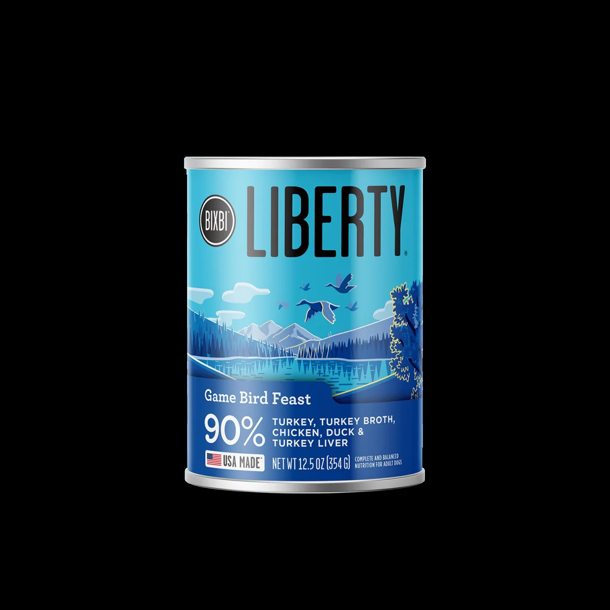 Bixbi Liberty Canned Dog food 12.5oz Game Bird - Image 1