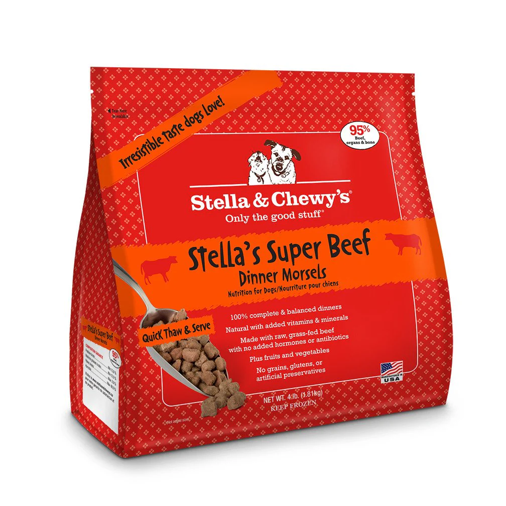 Stella & Chewys 4lb Dog Frozen Morsels Beef - Image 1
