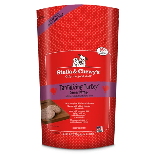 Stella & Chewys Dog Frozen Turkey Patties 6lb - Image 1