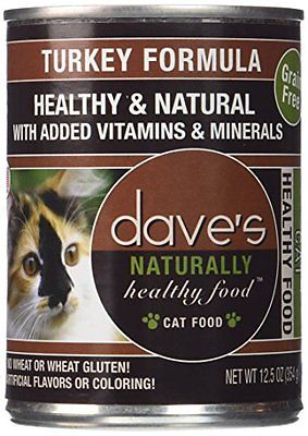 Daves Naturally Healthy Turkey Cat food 12.5 oz - Image 1
