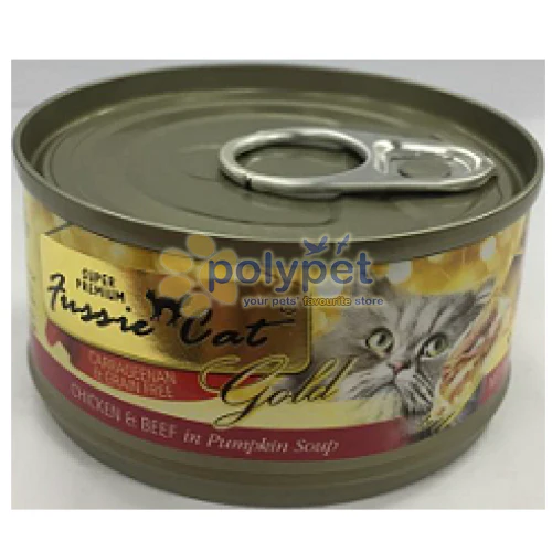 Fussie Cat Super Premium Grain Free Chicken and Beef in Pumpkin Soup Canned Cat - Image 1