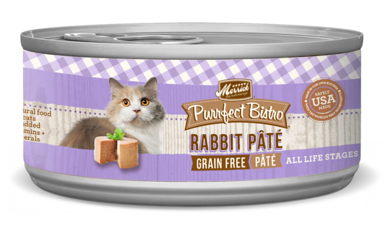 Merrick Purrfect Bistro Grain Free Wet Cat Food Rabbit Recipe Pate  3 oz Cans - Image 1
