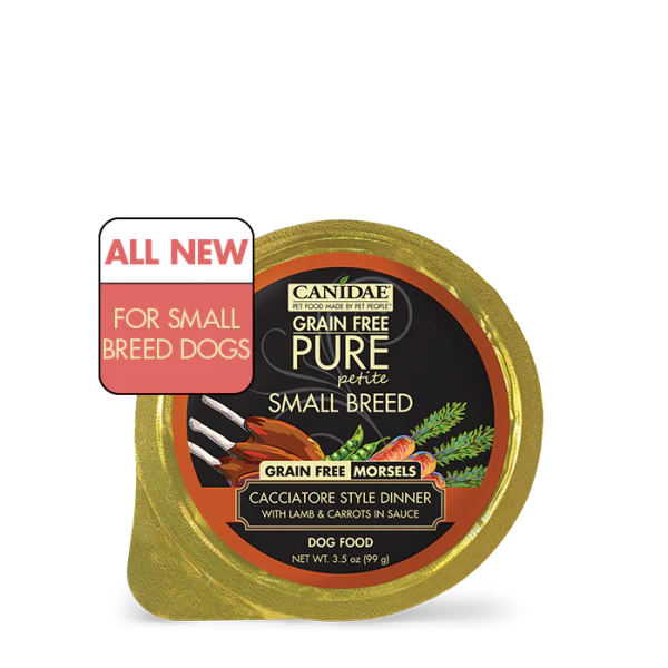 Canidae 3.5 oz Grain Free Pure Petite Dog Cacciatore LambCarrots - Image 1