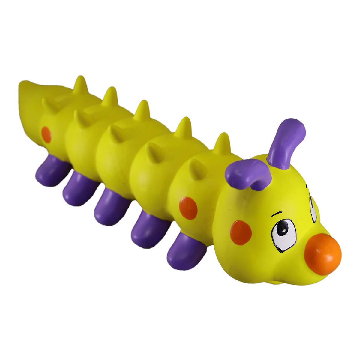 Petsport Naturflex Caterpillar Latex Dog Toy, Large - Image 1