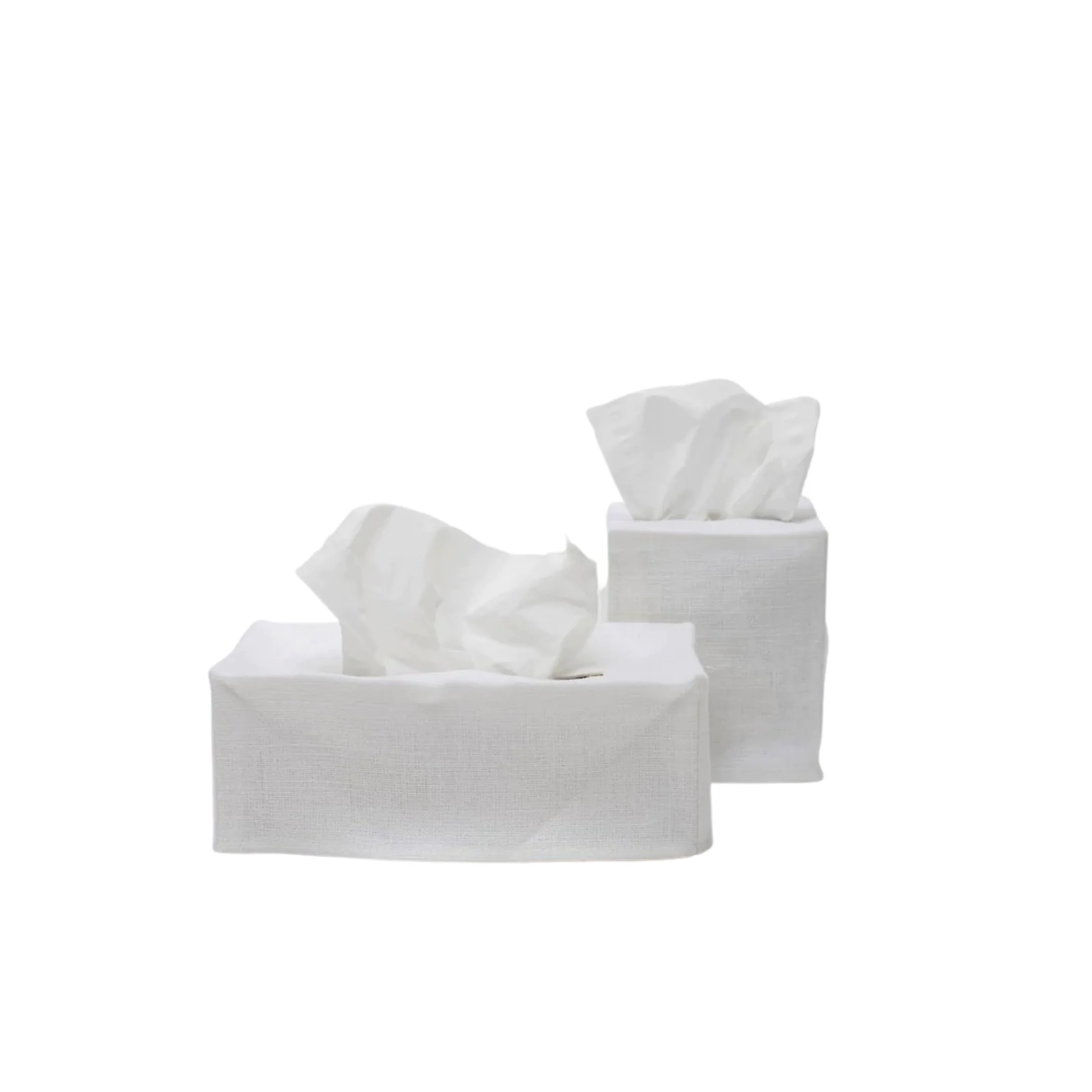 Savannah White Linen Tissue Covers - Image 1