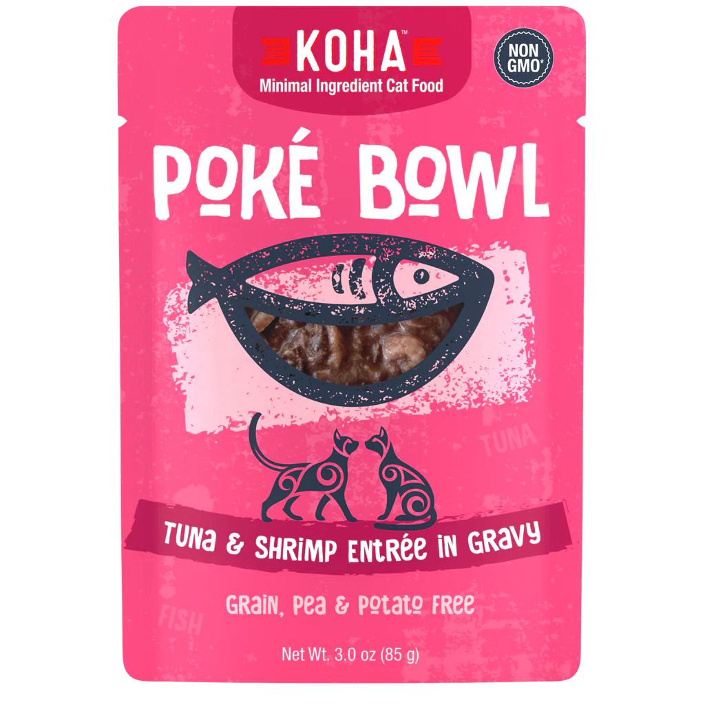 Koha Poke Cat Food 3oz Pouch Tuna and Shrimp - Image 1