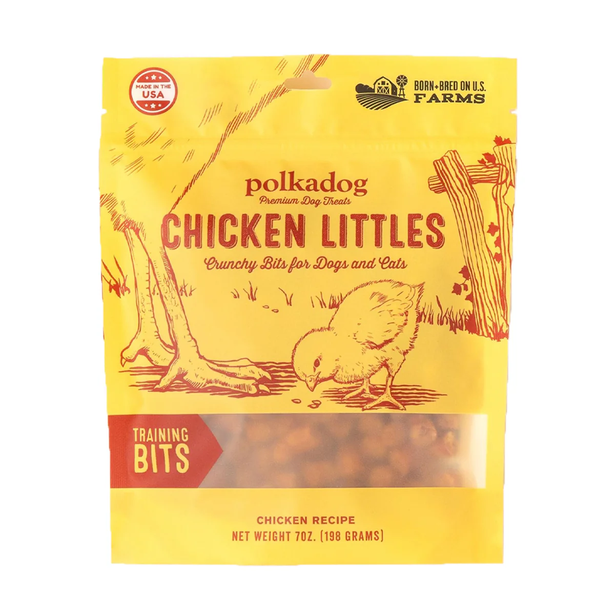 Polkadog Chicken Littles Training Bits Crunchy Dog & Cat Treats, Chicken Recipe, 7oz - Image 1