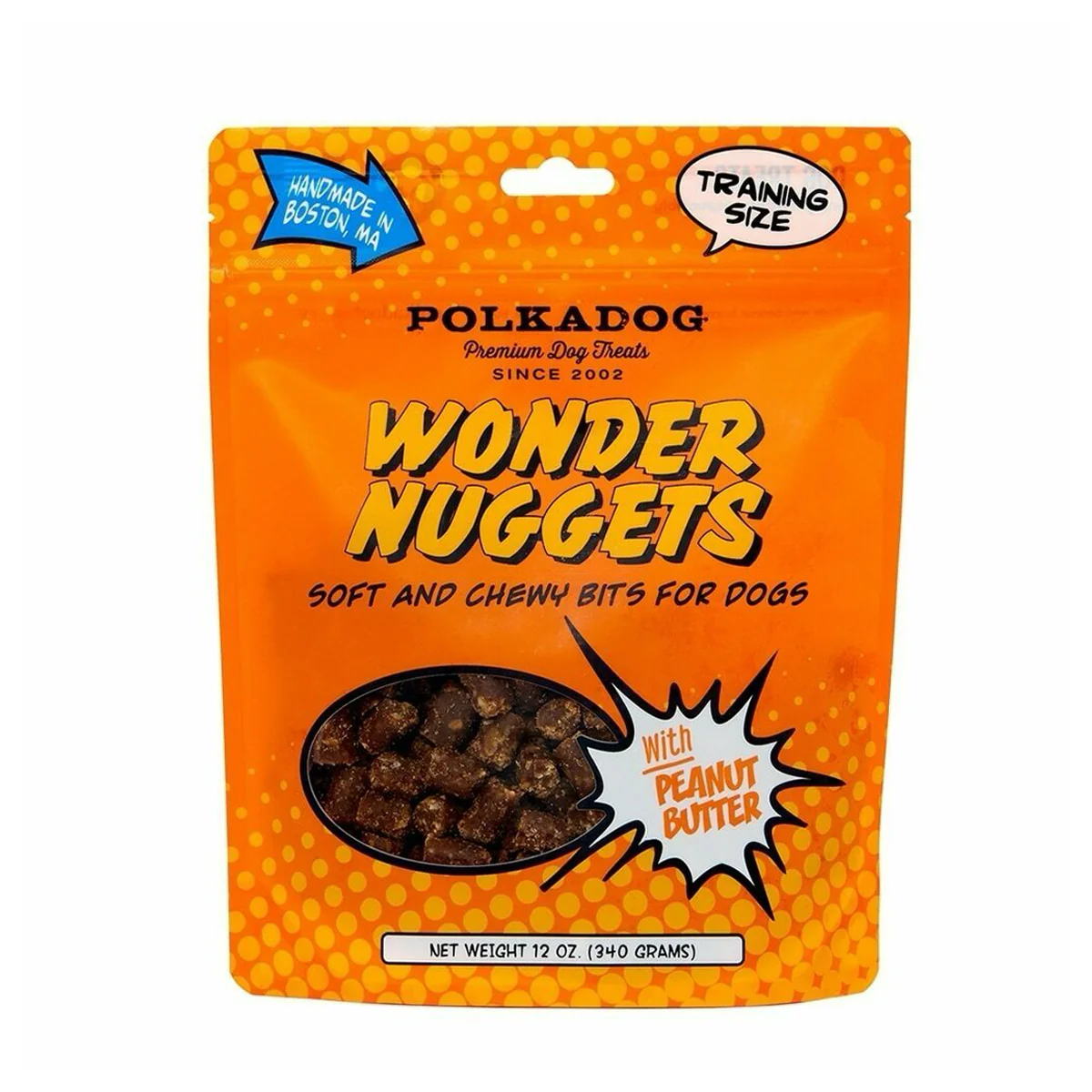 Polkadog Wonder Nuggets Soft & Chewy Dog Treats, Peanut Butter, 12oz - Image 1