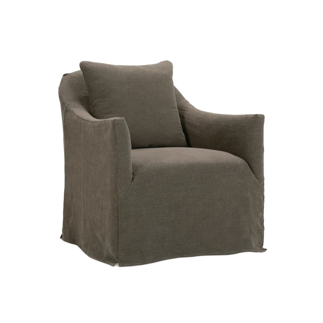 Prairie Slipcovered Swivel Chair - Image 2