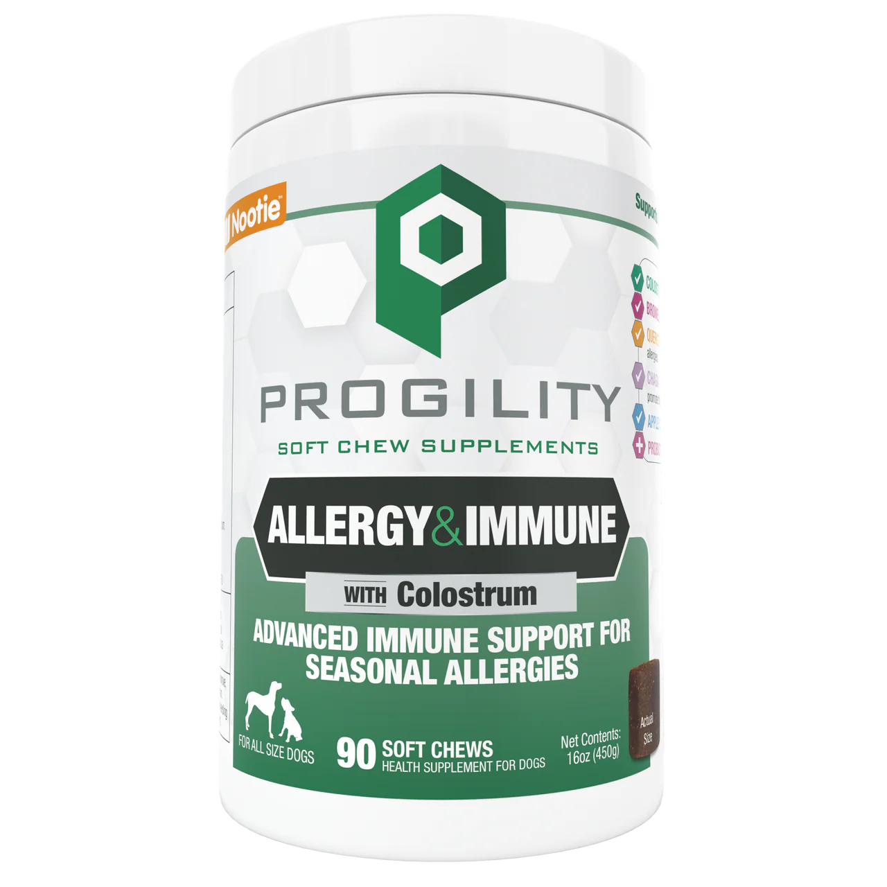 Nootie Progility Allergy & Immune with Colostrum Soft Chew 90ct - Image 1