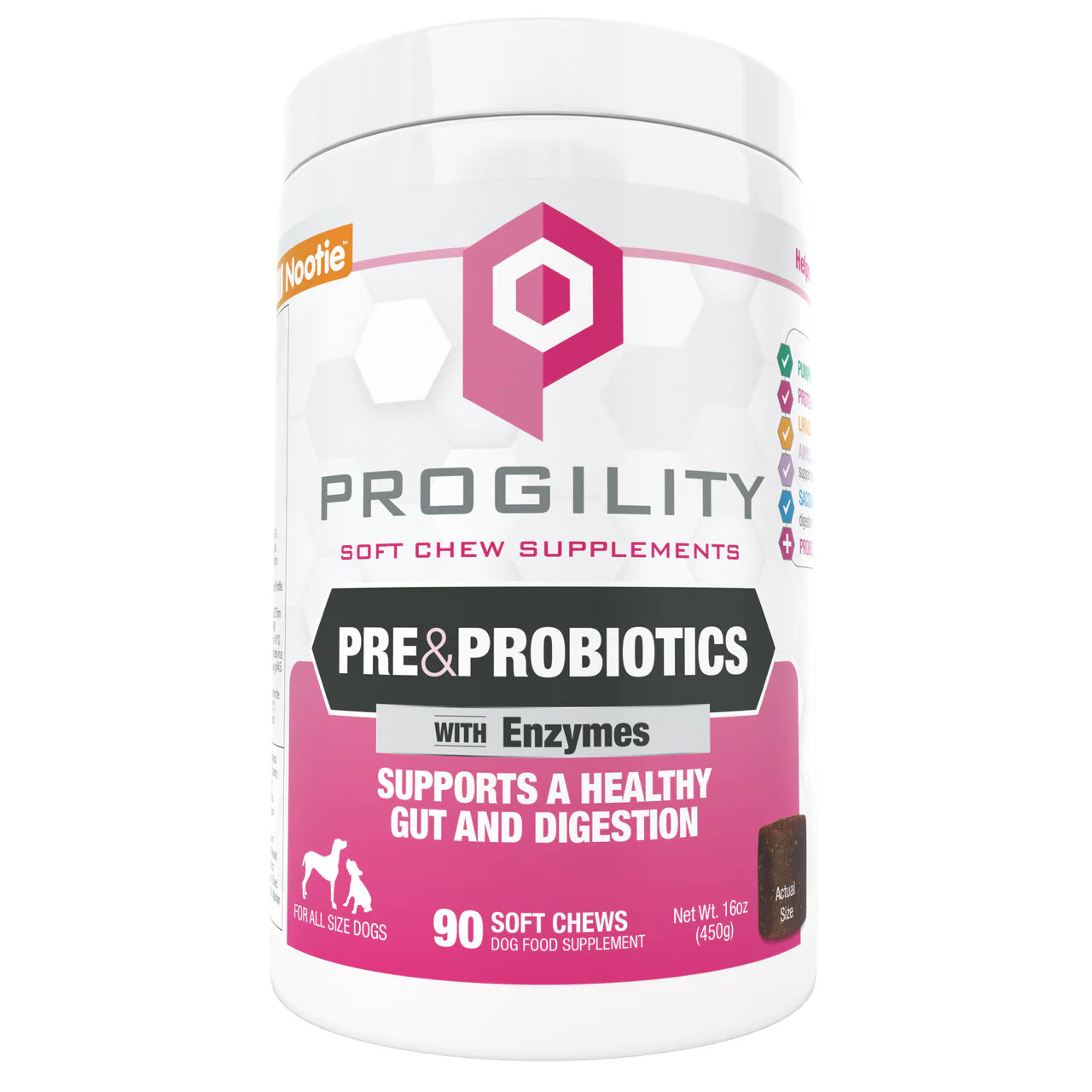 Nootie Progility Pre & Probiotics Soft Chew Supplement for Dogs 90ct - Image 1