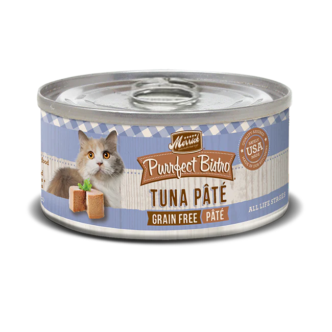 Merrick Purrfect Bistro Grain Free Tuna Pate Canned Cat Food, 3 oz - Image 1