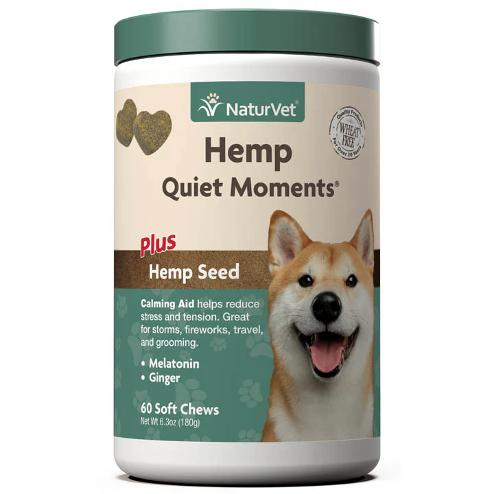 NaturVet Hemp Quiet Moments Calming Aid 60 Soft Chews - Image 1