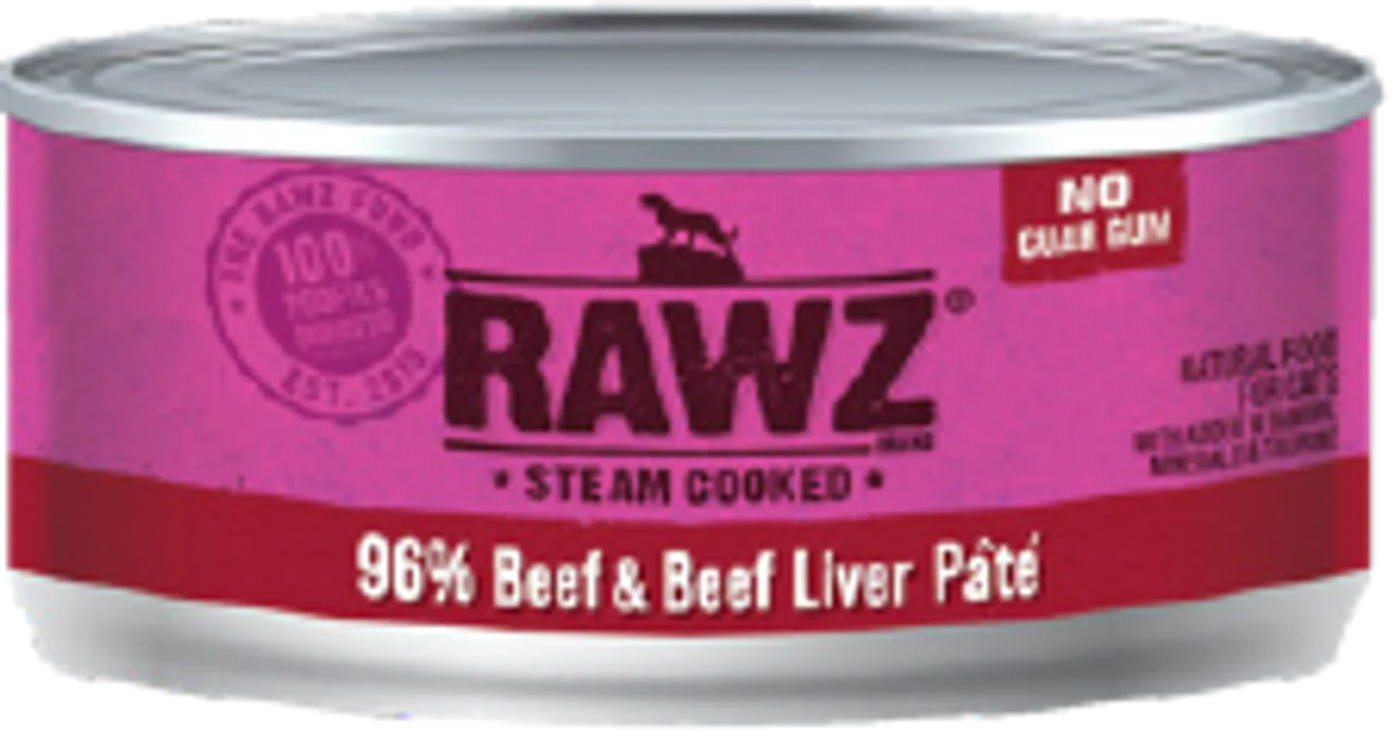 Rawz 96% Beef Liver Cat Food 3oz - Image 1