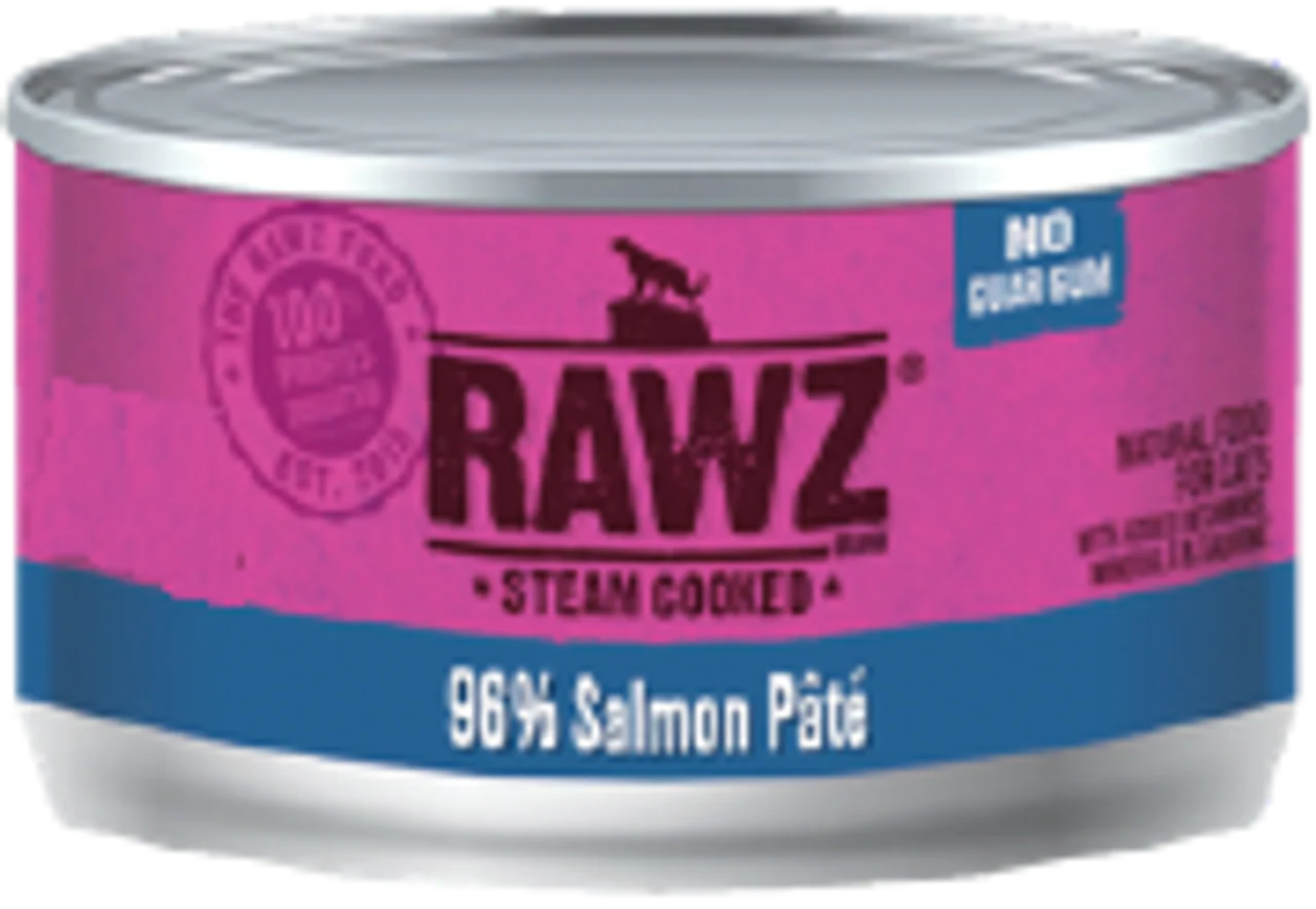 Rawz 96% Salmon Cat Food 3oz - Image 1