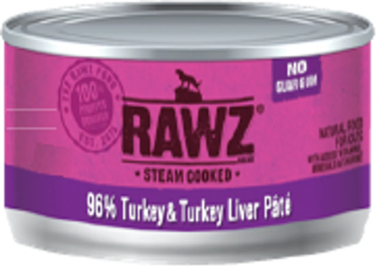Rawz 96% Turkey Liver Cat Food 3oz - Image 1
