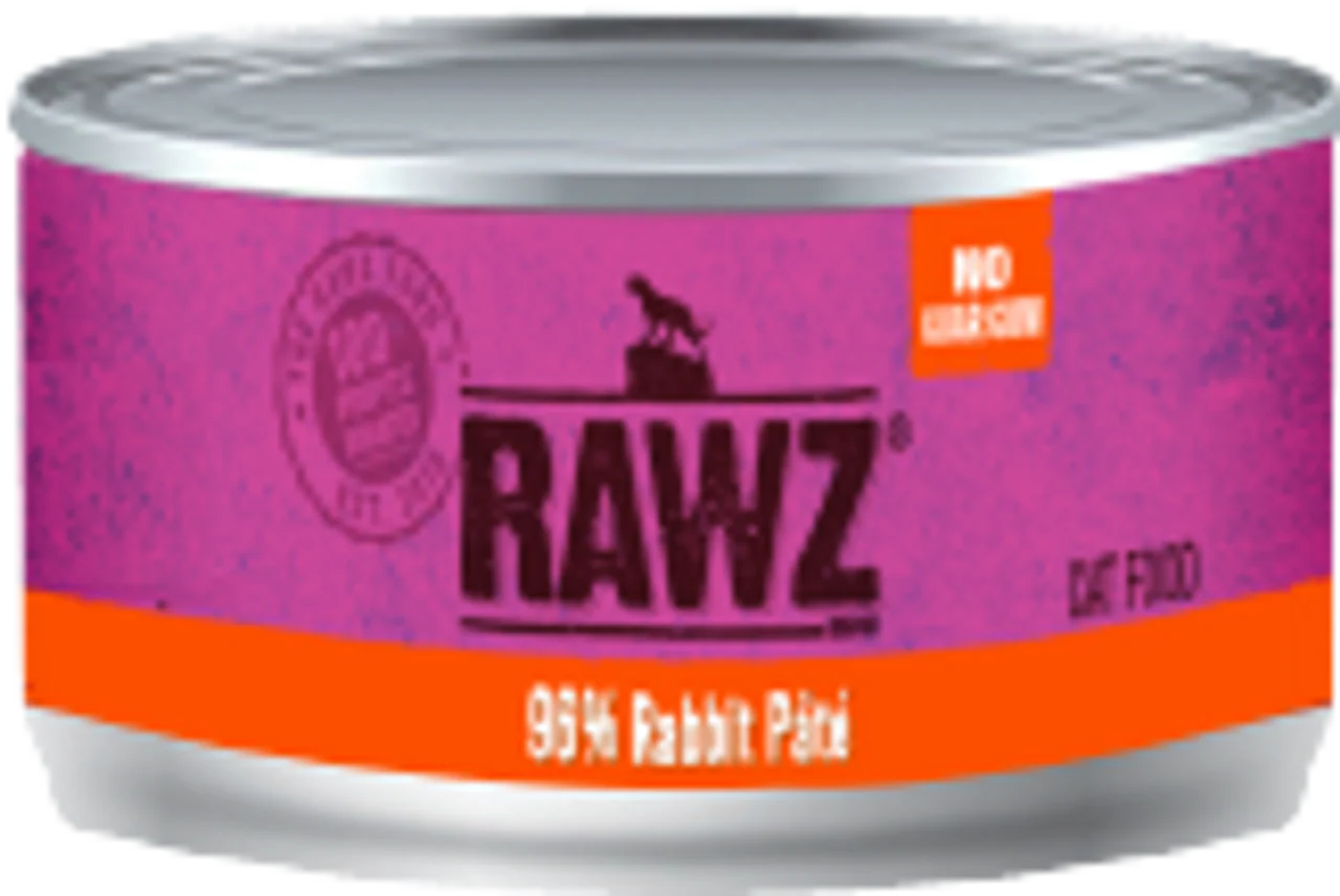 Rawz 96% Rabbit Cat Food 3oz - Image 1
