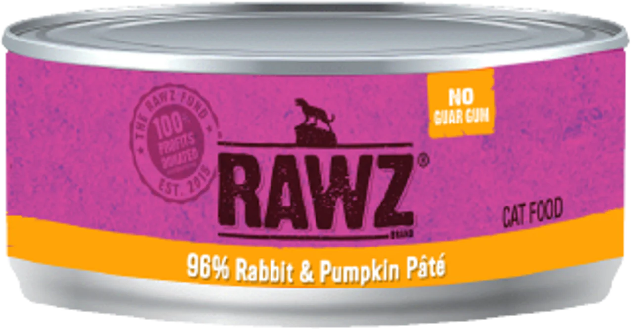 Rawz 96% Rabbit Pumpkin Cat Food 3oz - Image 1