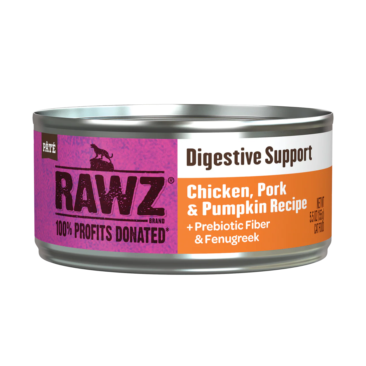 Rawz Digestive Support Chicken, Pork & Pumpkin Cat Canned 5.5oz - Image 1