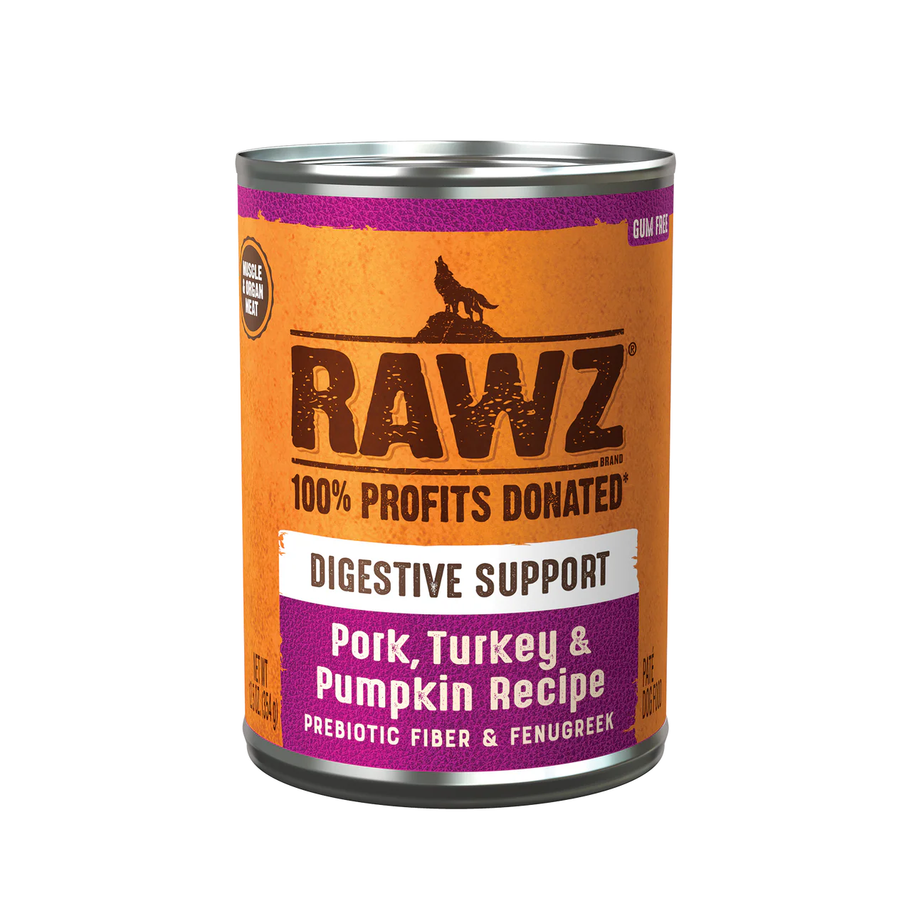 Rawz Digestive Pork,Turkey & Pumpkin Dog Canned 12.5oz - Image 1