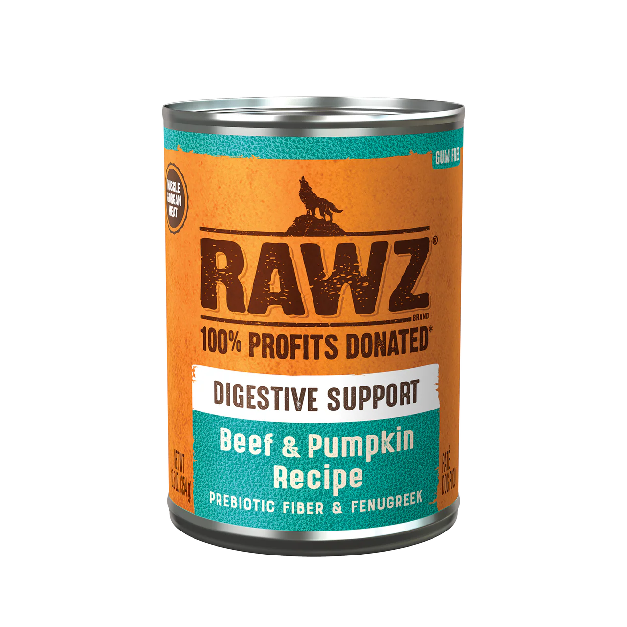 Rawz Digestive Beef & Pumpkin Dog Canned 12.5oz - Image 1