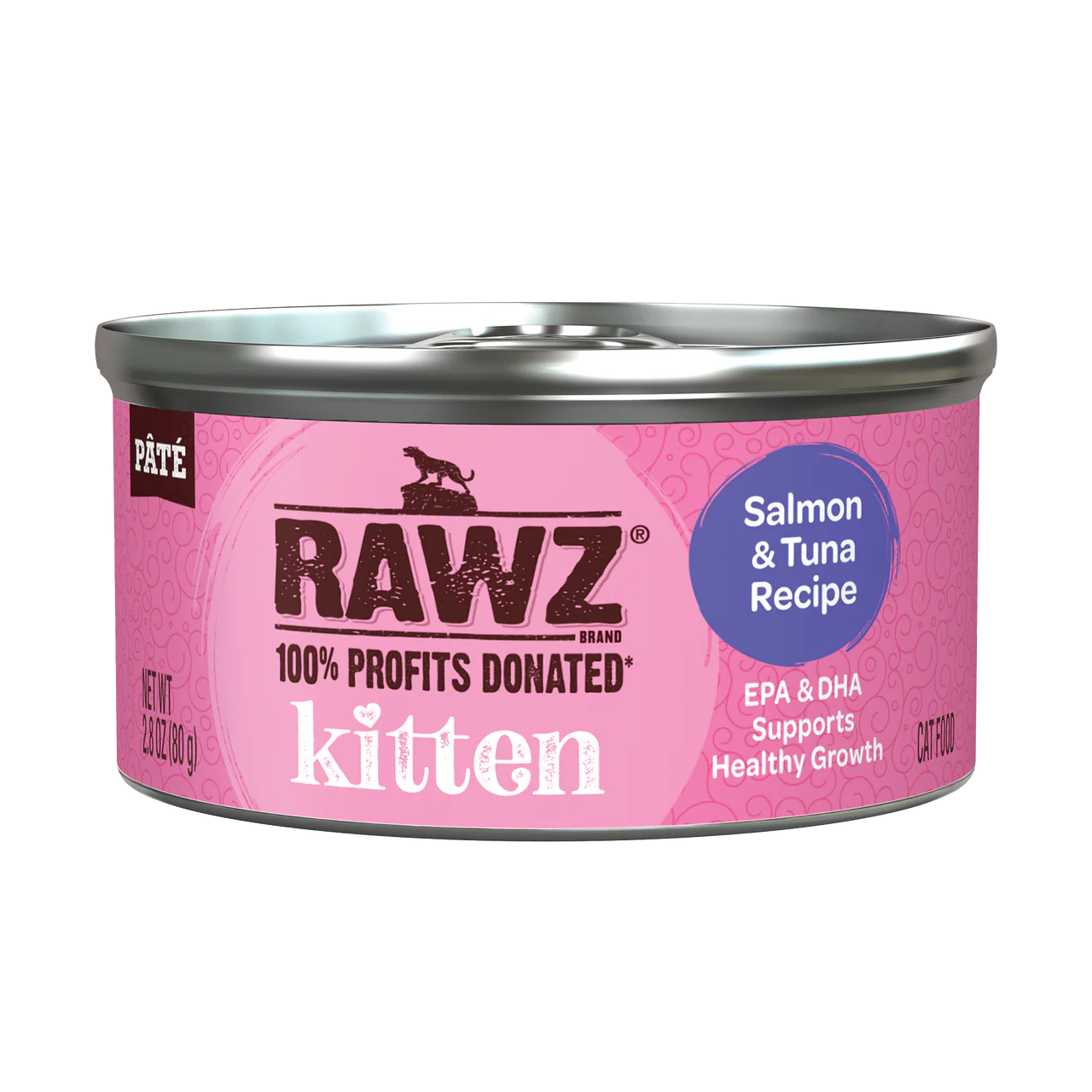Rawz Salmon & Tuna Kitten Canned 2.8oz - Image 1