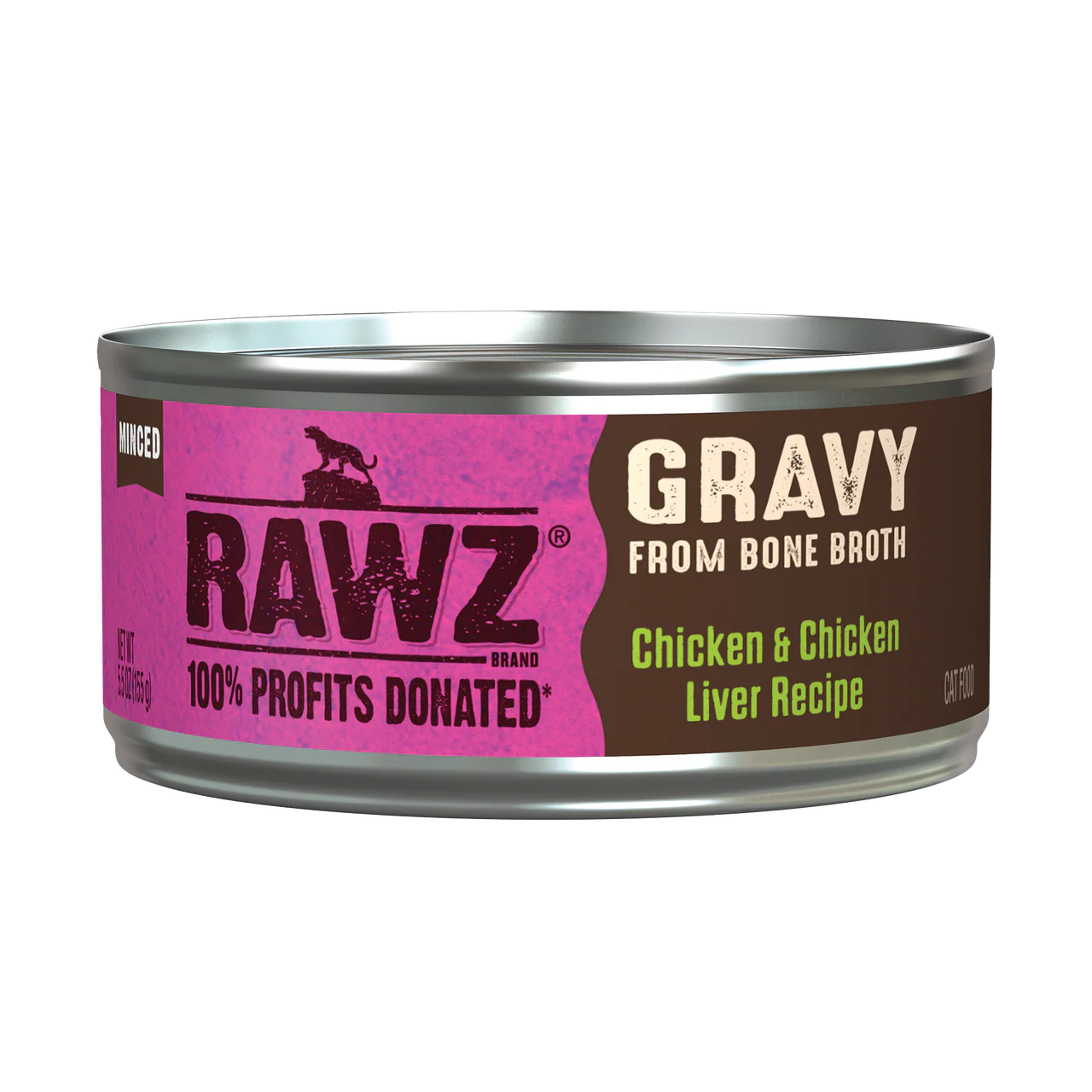 Rawz Chicken & Chicken Liver Gravy Cat Canned 5.5oz - Image 1