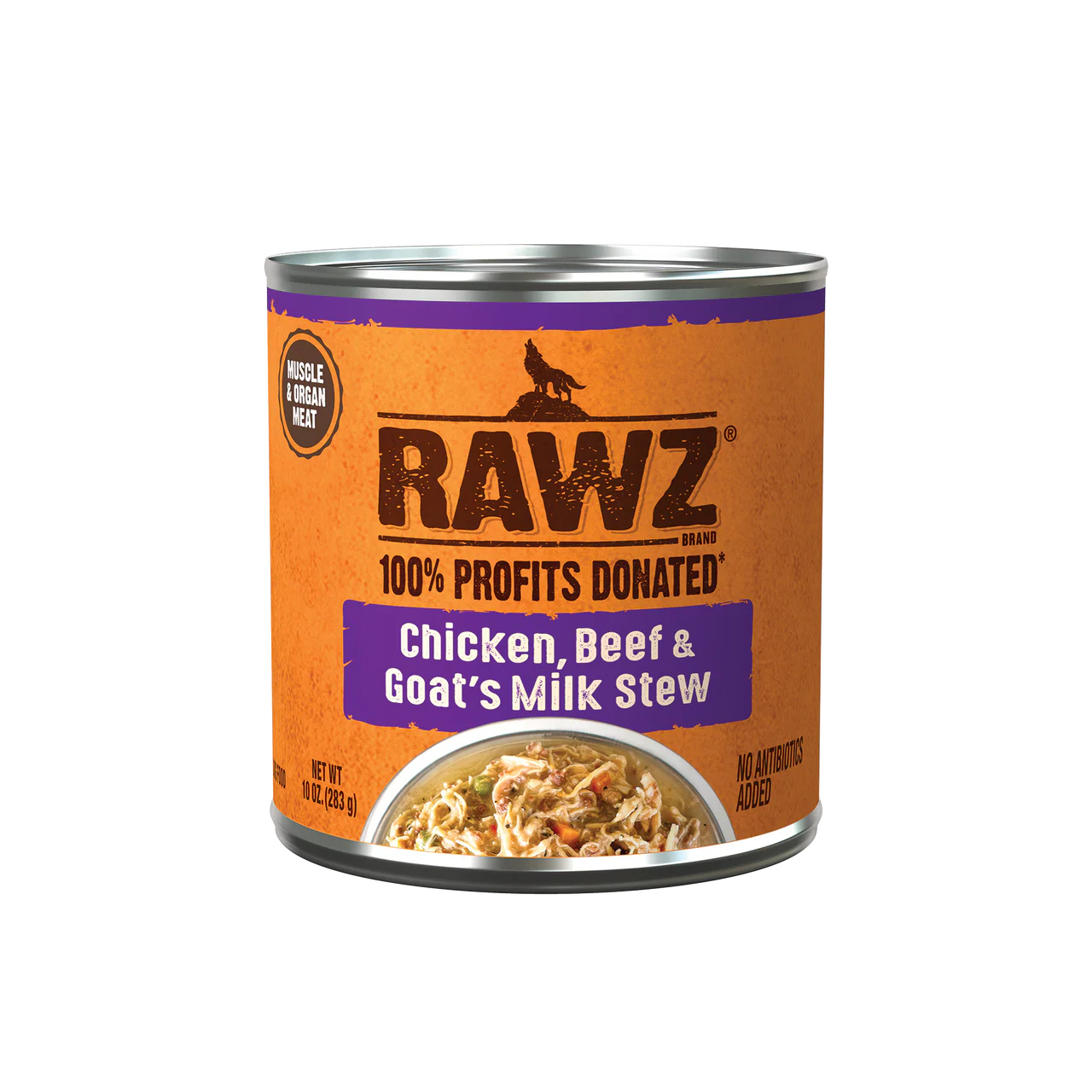 Rawz Chicken, Beef & Goat’s Milk Stew Dog Food 10oz - Image 1