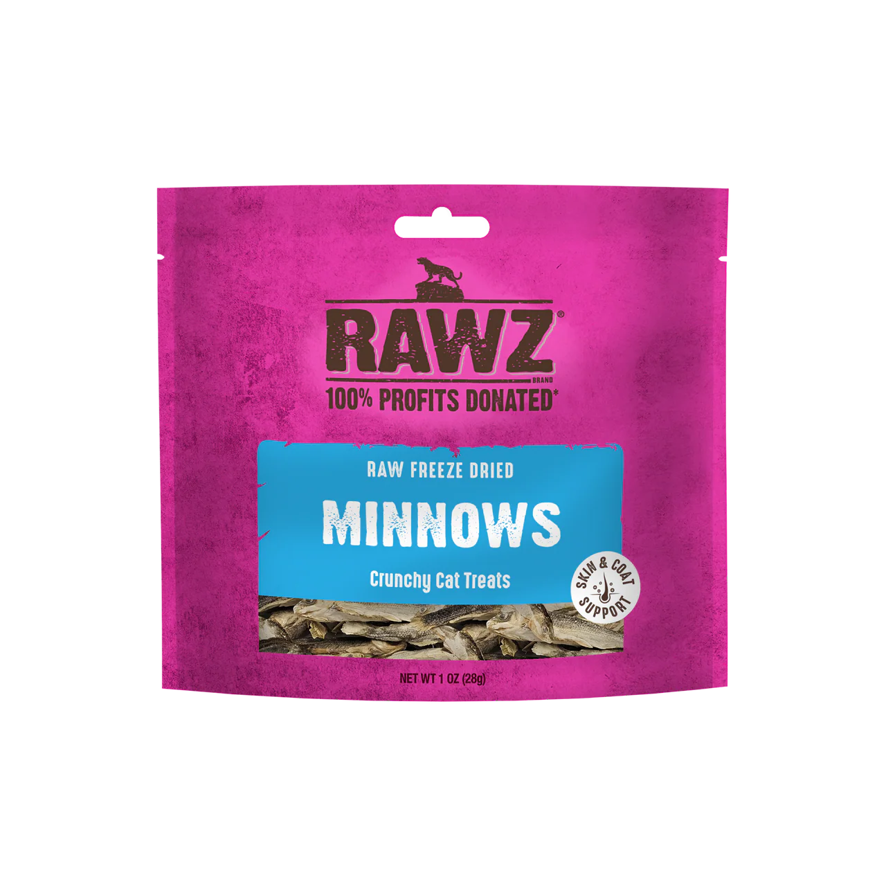 Rawz Cat Treats Freeze Dried Minnows & Goats Milk 1.oz - Image 1