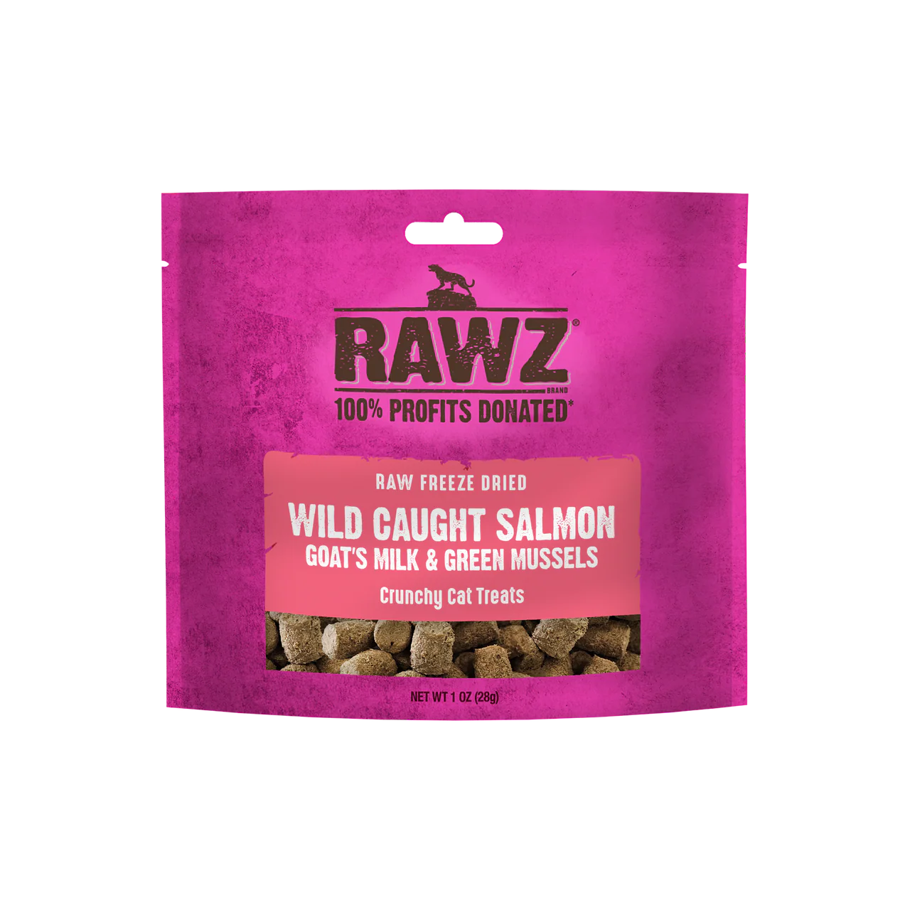 Rawz Cat Treats Freeze Dried Salmon & Goats Milk 1.oz - Image 1