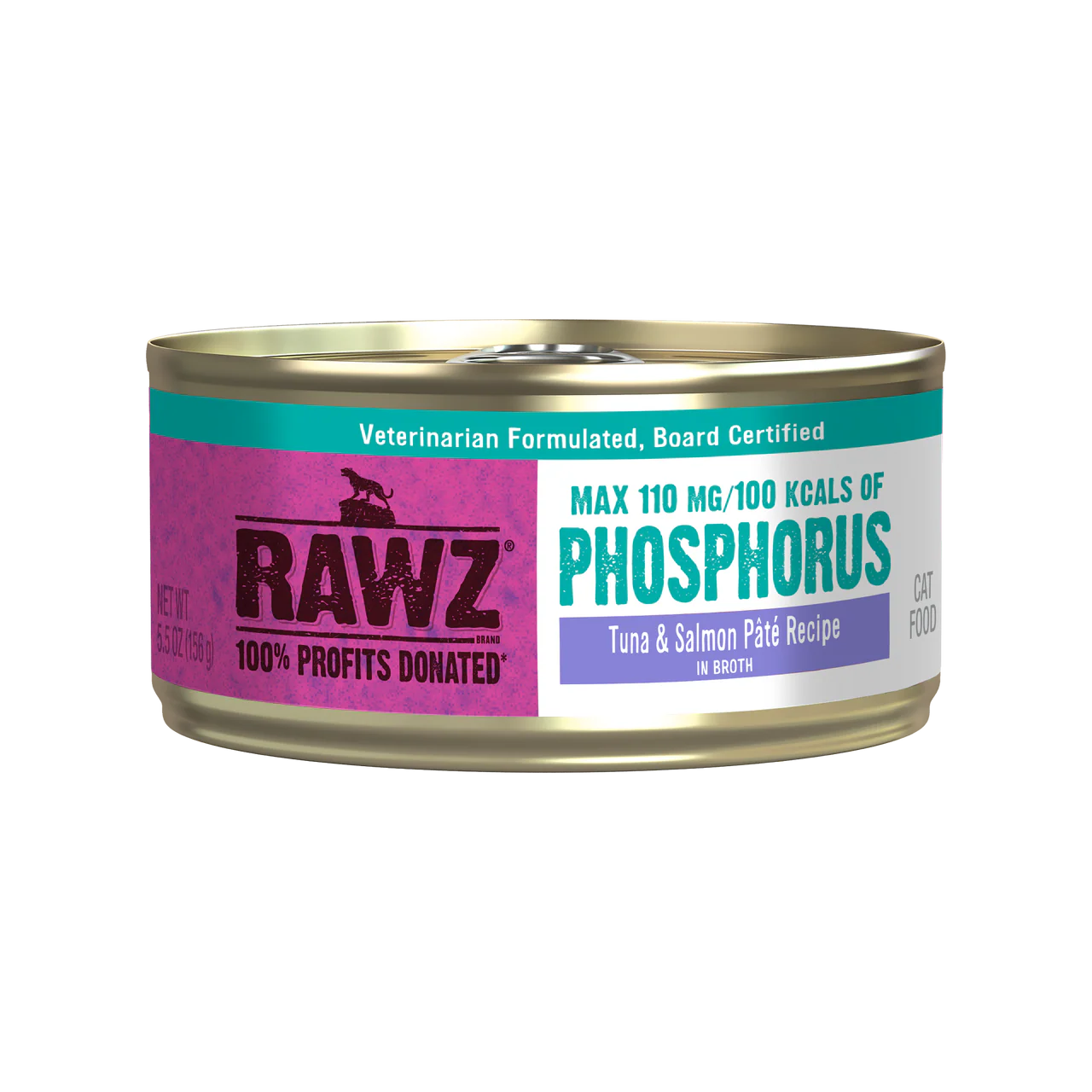 Rawz Canned Cat Food Low Phosphorous Tuna Salmon Pate 5.5oz - Image 1