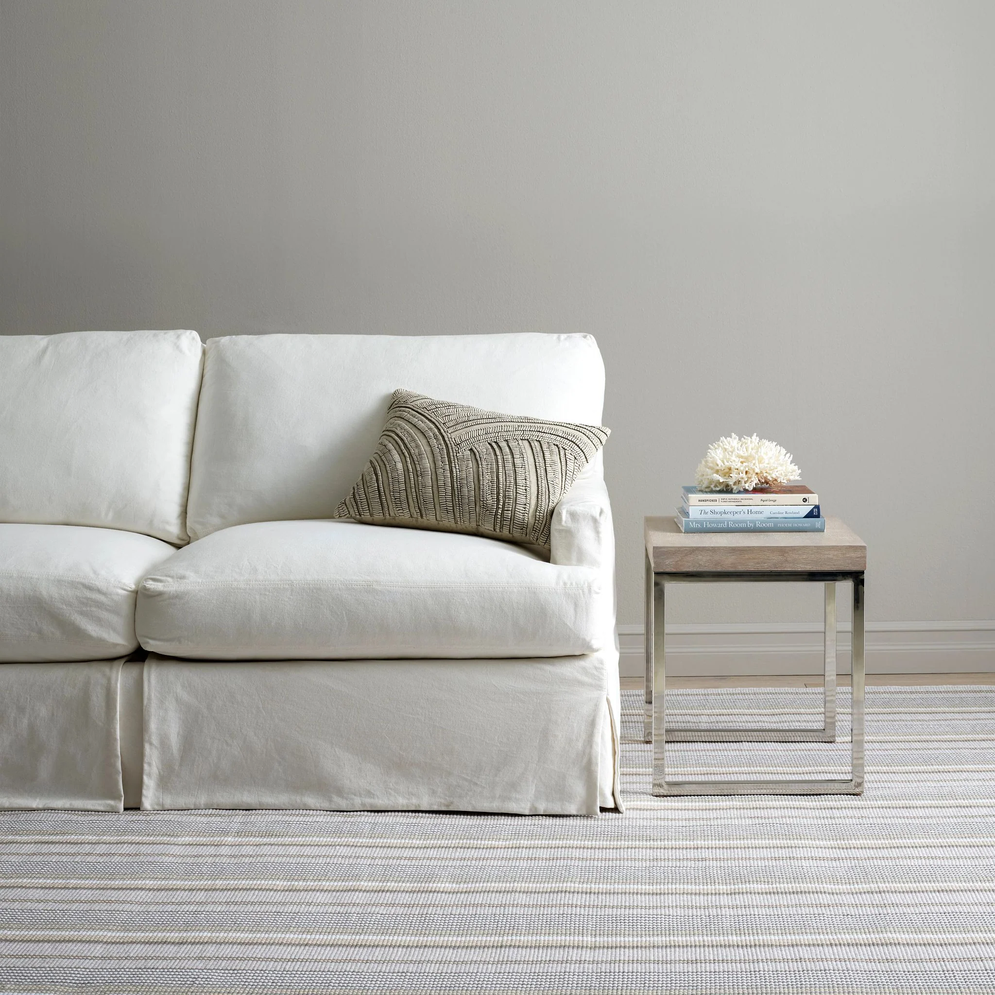 Gradation Ticking Handwoven Cotton Rug - Image 3