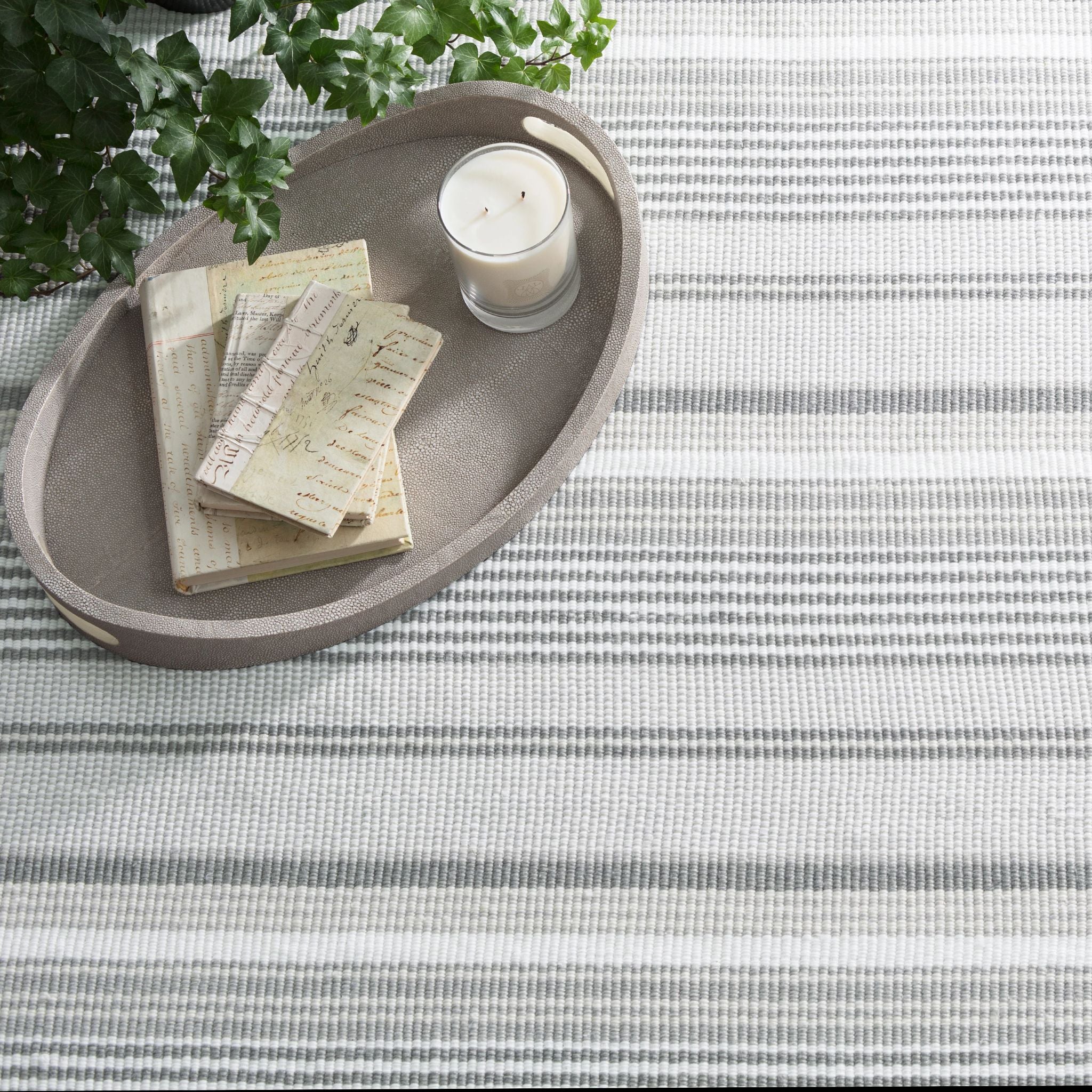 Gradation Ticking Handwoven Cotton Rug - Image 2