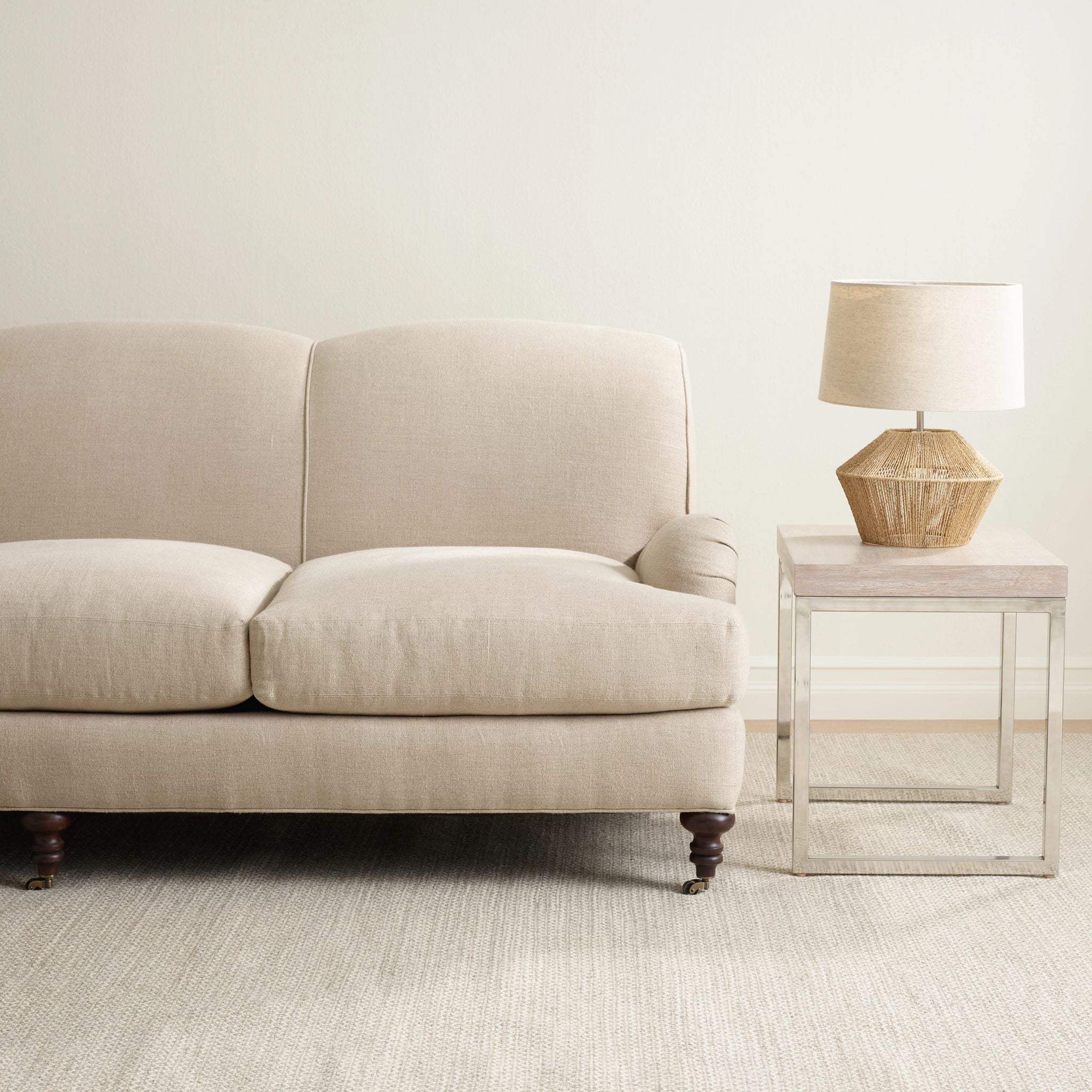 Honeycomb Ivory/Grey Handwoven Wool Rug - Image 2