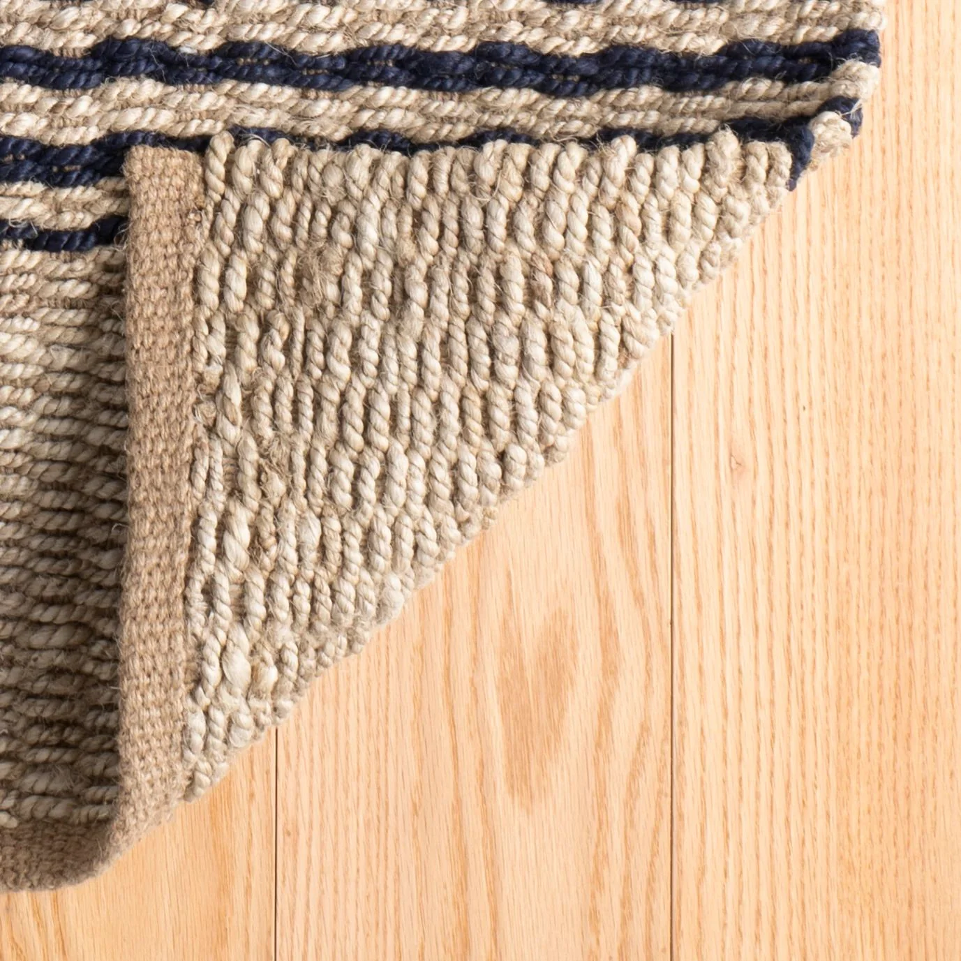 Jute Ticking Indigo Handwoven Rug - Image 3