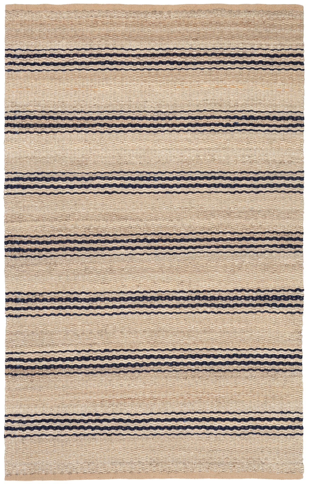 Jute Ticking Indigo Handwoven Rug - Image 1
