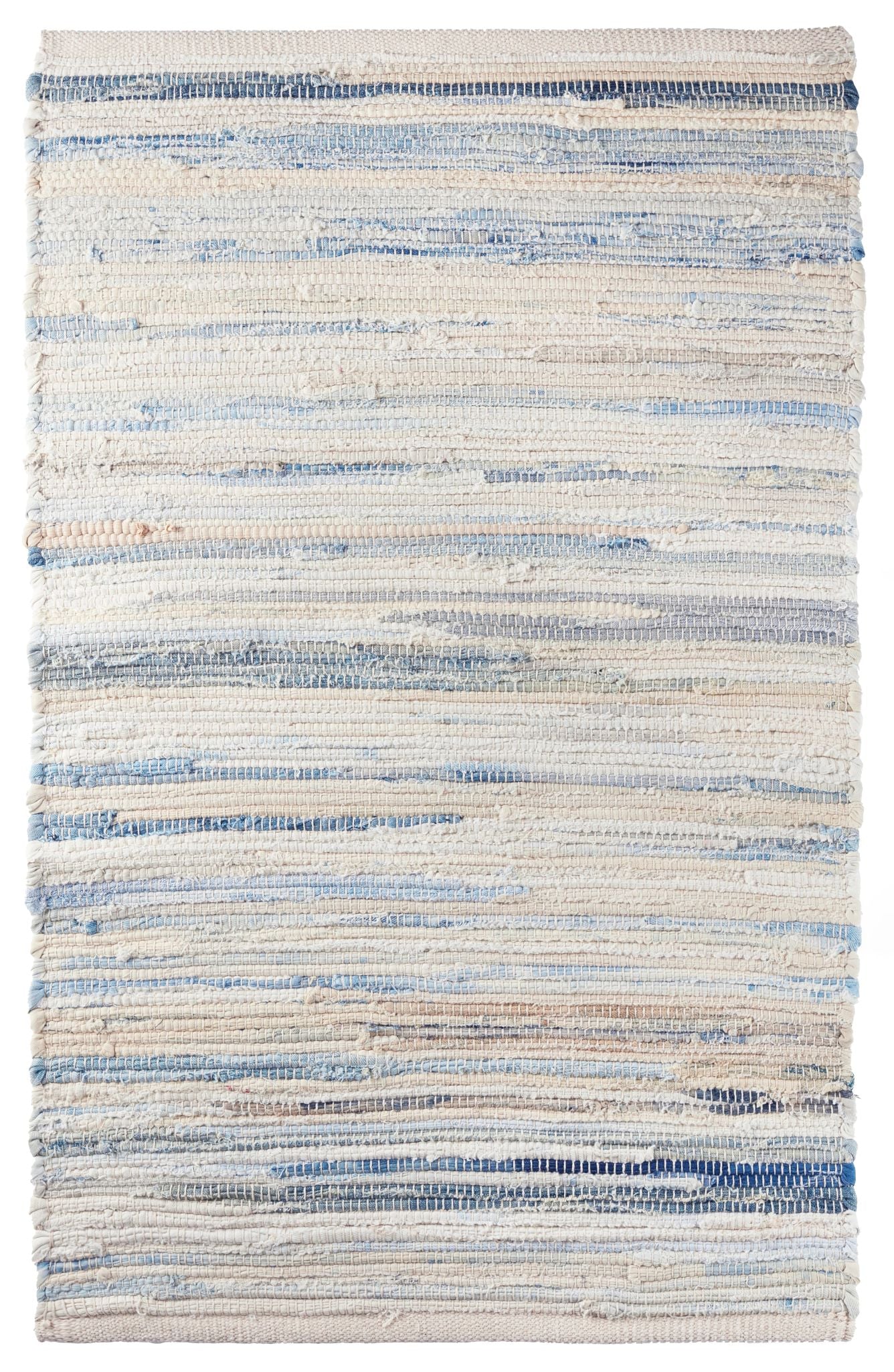 Denim Rag Handwoven Cotton Rug - Image 1