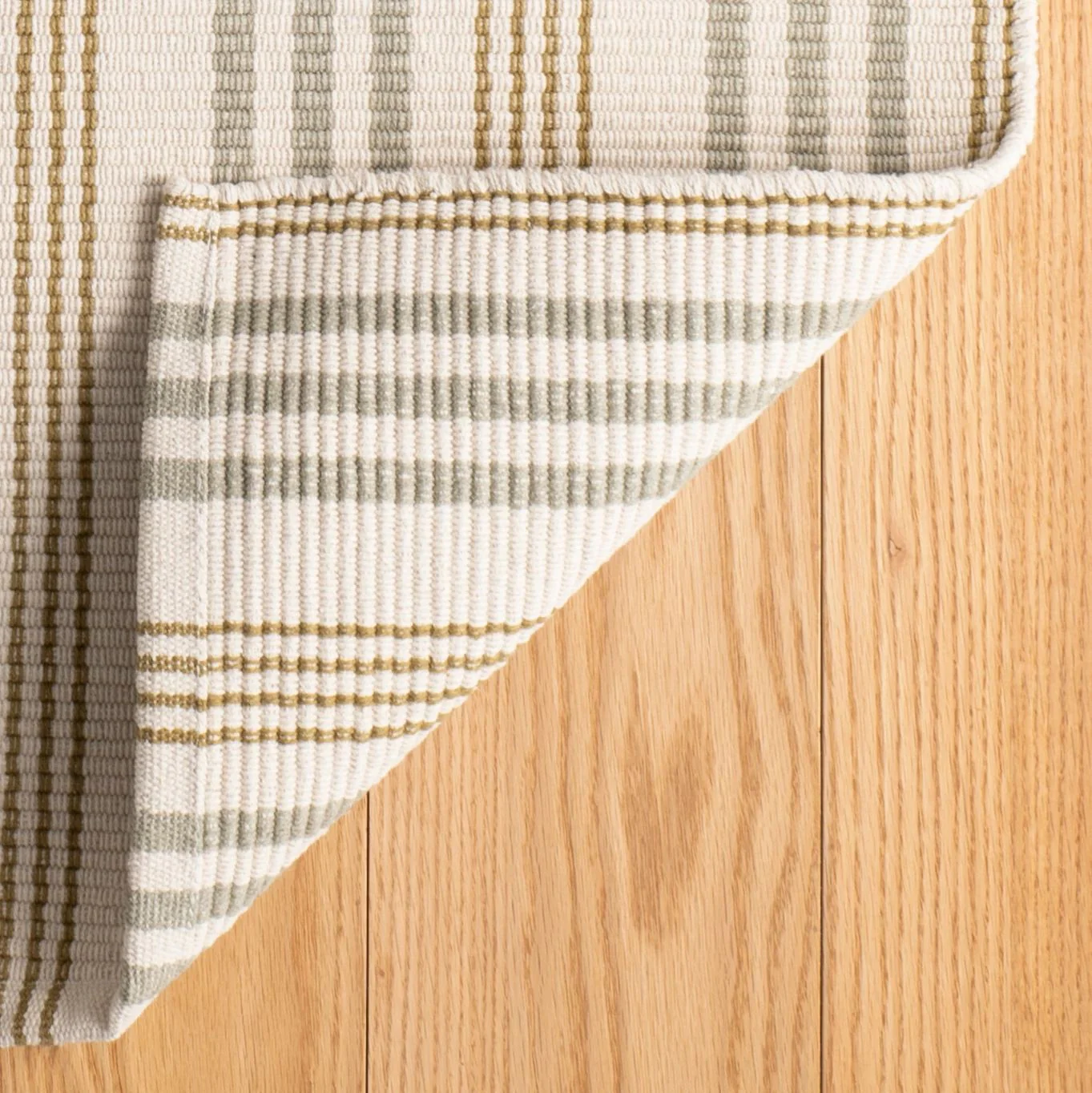 Olive Branch Handwoven Cotton Rug - Image 3