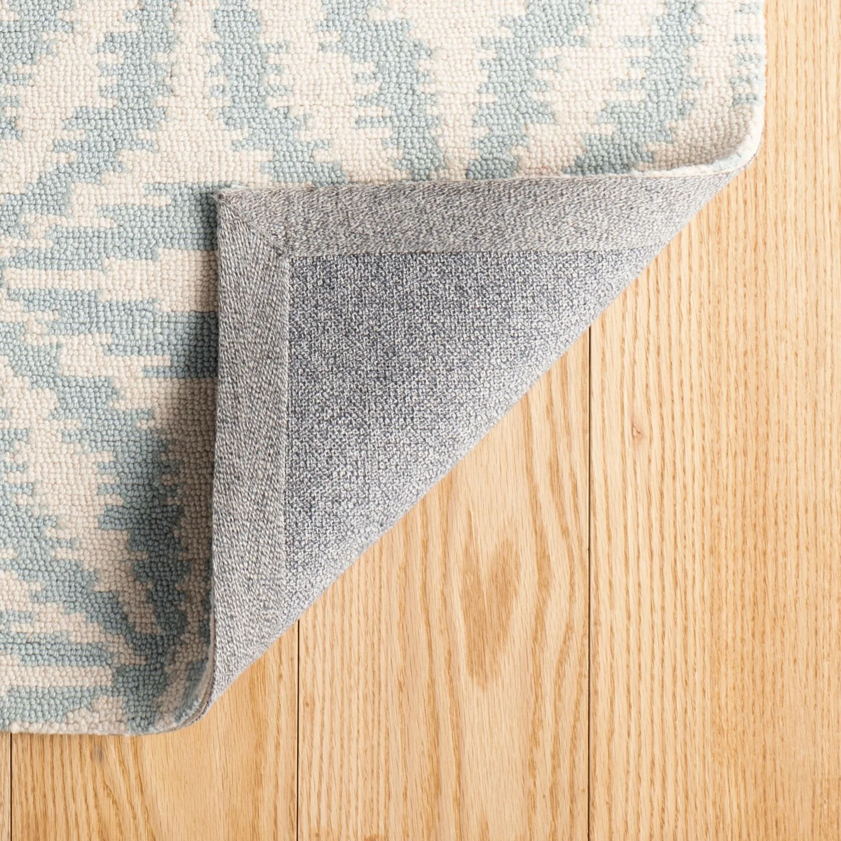 Aster Sky Hand Micro Hooked Wool Rug - Image 3