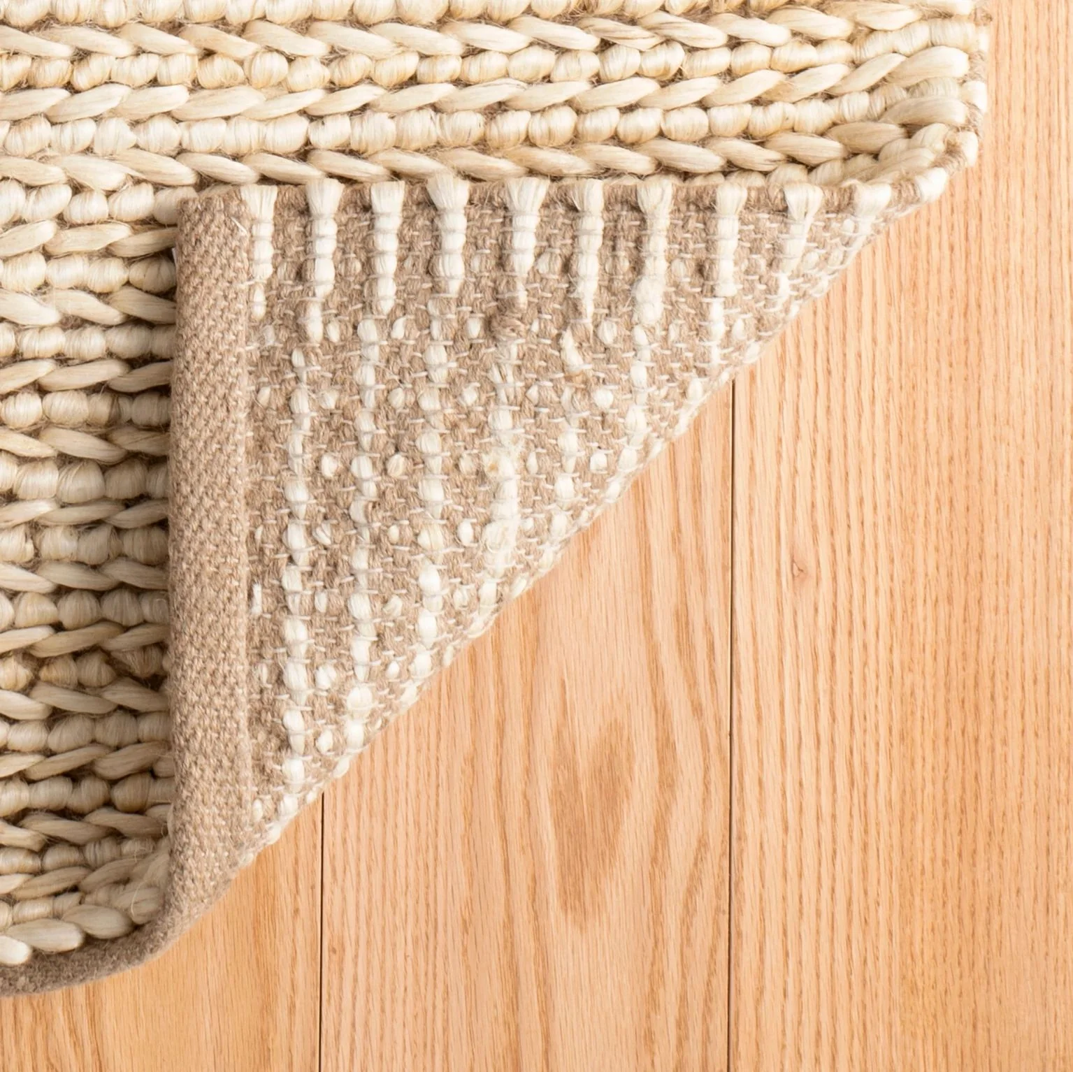 Jute Handwoven Bleached Oak Rug - Image 3