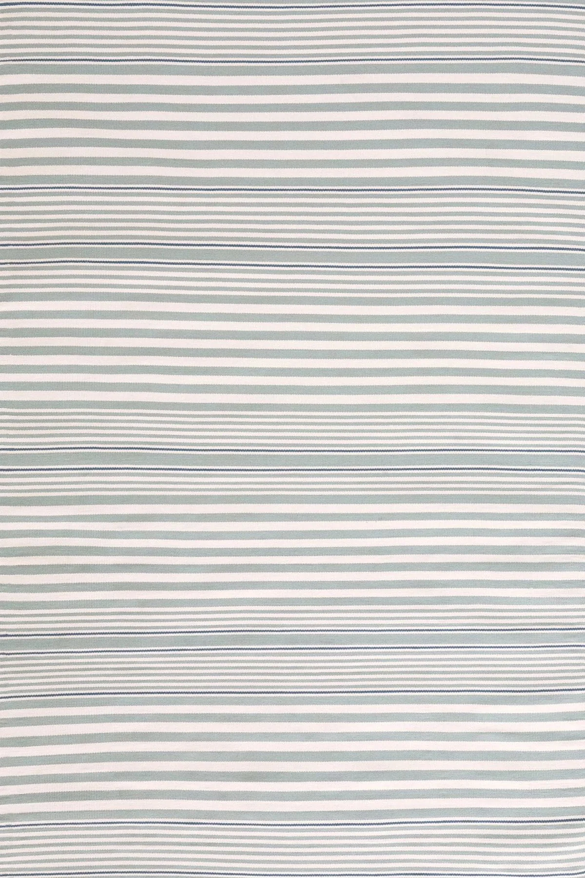 Rugby Stripe Light Blue Handwoven Indoor/Outdoor Rug - Image 1